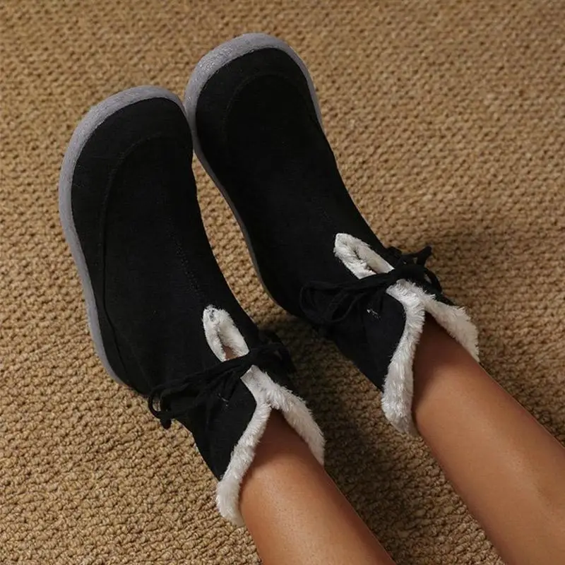 Fashion Winter Women Snow Boots Ladies Flats Casual Lace-Up Plush Warm Mid-Calf Boots Soft Casual Outdoor Female Ankle Boots
Fashion Winter Women Snow Boots Ladies Flats Casual Lace-Up Plush Warm Mid-Calf Boots Soft Casual Outdoor Female Ankle Boots