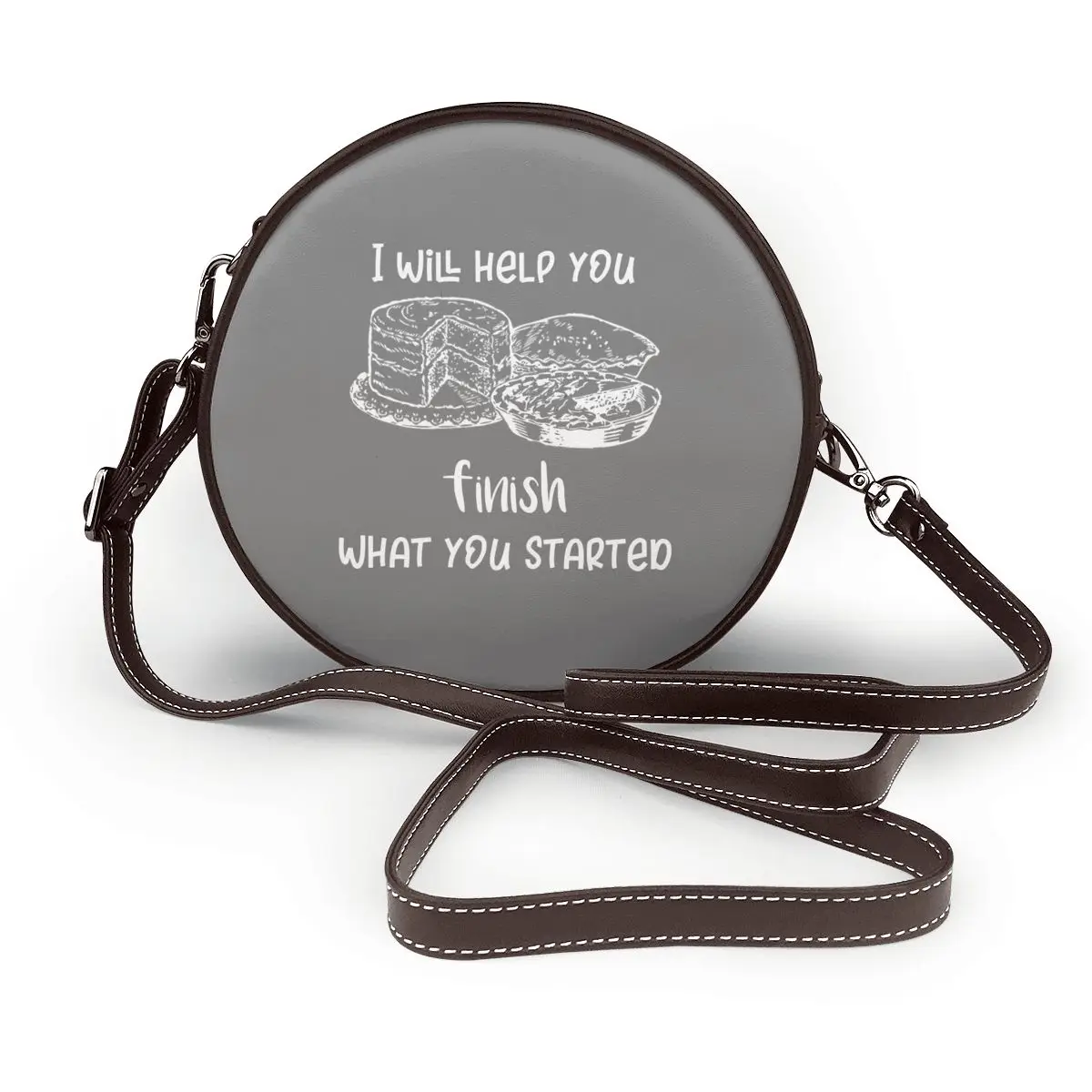 Doughnut Shoulder Bag Gifts Reusable Round Bag Leather Business Student Purse 
Doughnut Shoulder Bag Gifts Reusable Round Bag Leather Business Student Purse