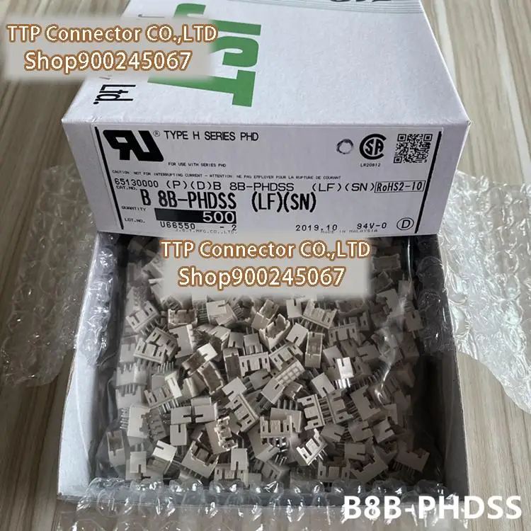 20pcs/lot Connector B8B-PHDSS(LF)(SN) 8pin 2.0MM Leg width 100% New and Origianl