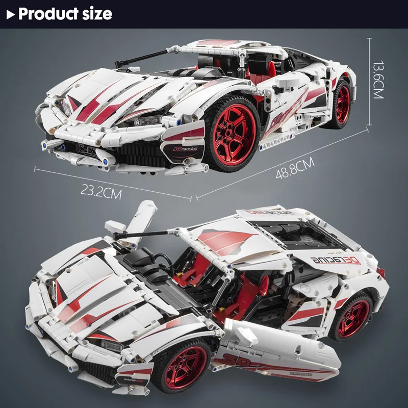 1696Pcs Moc City RC /non-RC Racing Car Model Building Blocks for Technical Remote Control Cars Bricks Toy for Boys
1696Pcs Moc City RC /non-RC Racing Car Model Building Blocks for Technical Remote Control Cars Bricks Toy for Boys