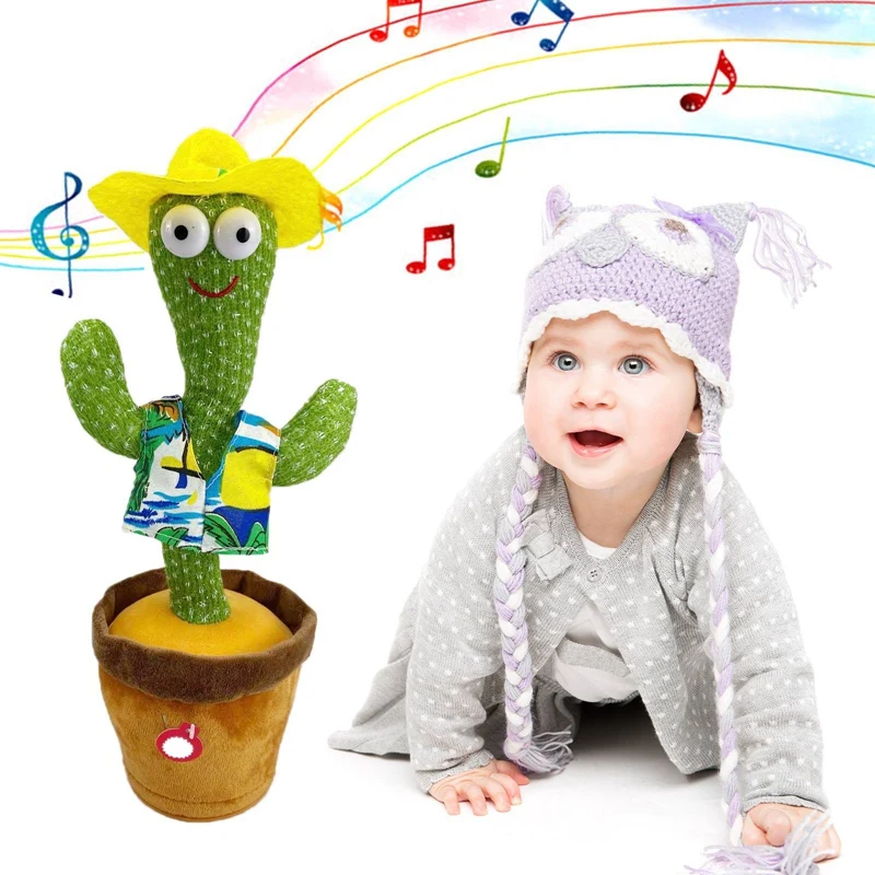 Пение и танцующий мультяшный кактус, плюшевая игрушка, электрический музыкальный скручивающийся светящийся кактус, детские игрушки, детск... 
Пение и танцующий мультяшный кактус, плюшевая игрушка, электрический музыкальный скручивающийся светящийся кактус, детские игрушки, детск...