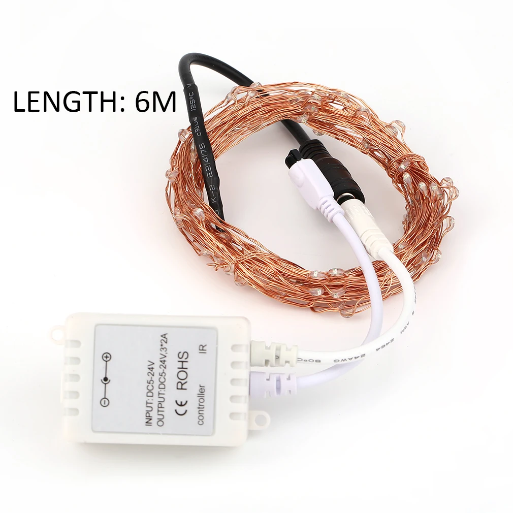6M 120 LEDs DC 12V Copper Wire Lights Home Decorative Wedding Party String Light + 24 Keys Remote Control 2017 Top Sale
6M 120 LEDs DC 12V Copper Wire Lights Home Decorative Wedding Party String Light + 24 Keys Remote Control 2017 Top Sale