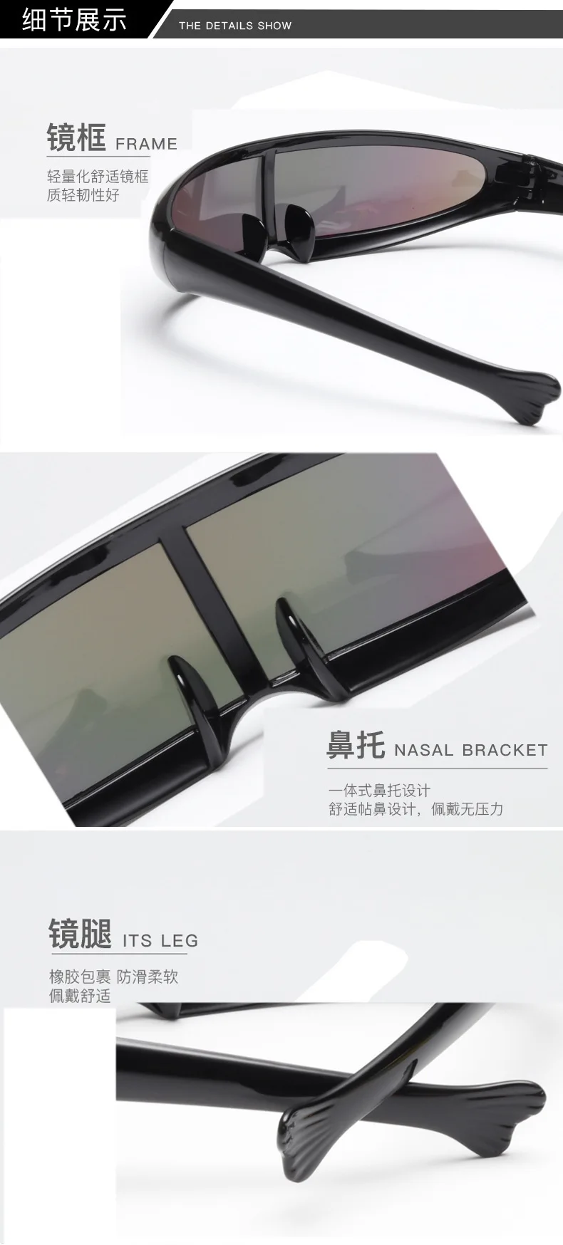 Narrow Cyclops Sunglasses UV400 Personality Mirrored Lens Costume Eyewear Glasses Novelty Party Decoration
Narrow Cyclops Sunglasses UV400 Personality Mirrored Lens Costume Eyewear Glasses Novelty Party Decoration