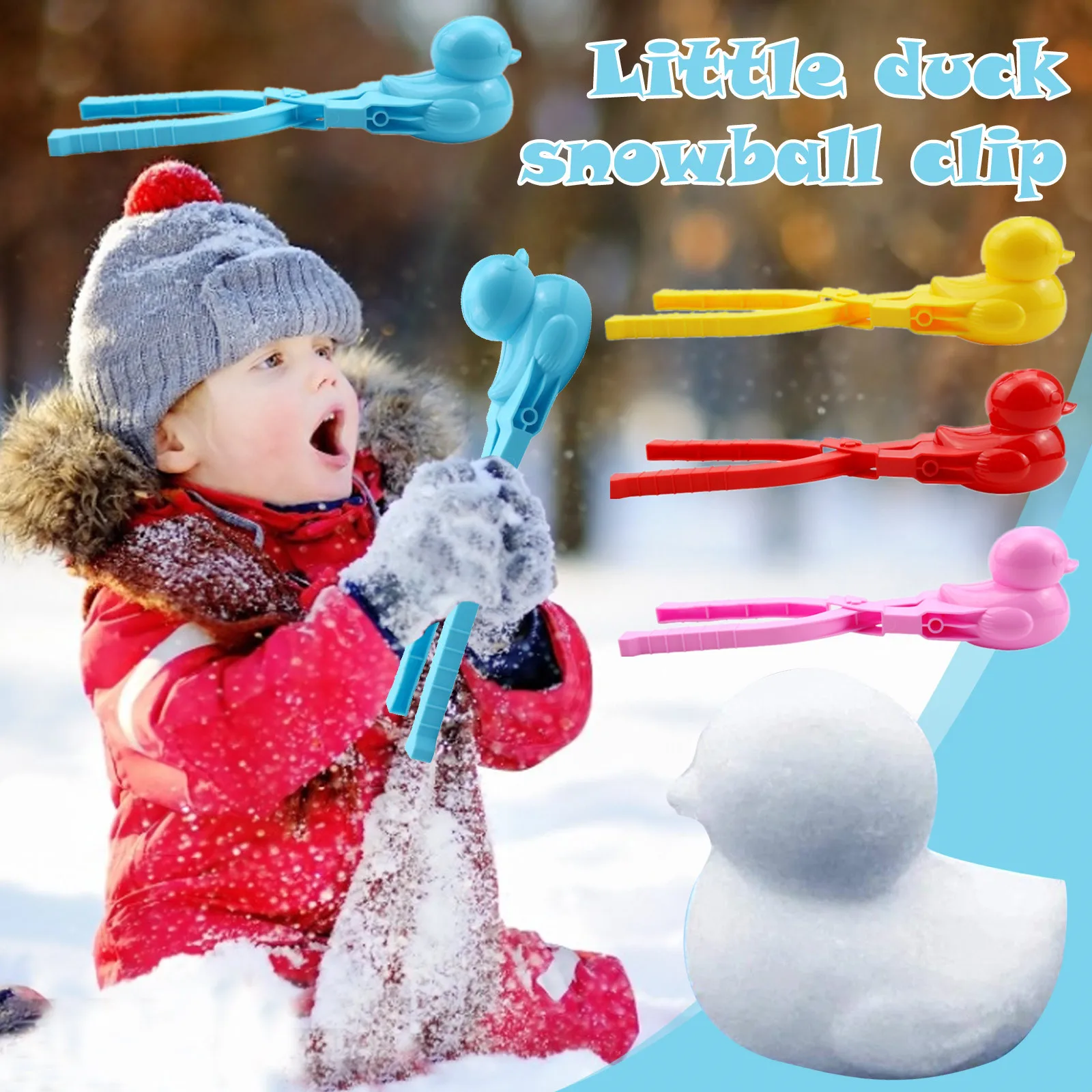 Duck Shaped Snowball Maker Clip Children Outdoor Plastic Winter Snow Mold Tool for Snowball Fight Outdoor Fun Sports Toys
Duck Shaped Snowball Maker Clip Children Outdoor Plastic Winter Snow Mold Tool for Snowball Fight Outdoor Fun Sports Toys