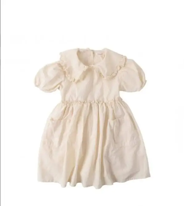 Summer New Solid Dress Kids Girls Short Sleeve Lapel Lace Dress Princess Cotton Casual Loose Woman's Dress
Summer New Solid Dress Kids Girls Short Sleeve Lapel Lace Dress Princess Cotton Casual Loose Woman's Dress