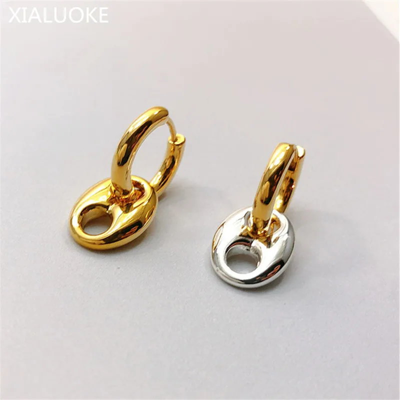 XIALUOKE Punk Minimalism Stainless Steel Hoops Earrings For Women Retro Joker Oval Nose Gold Earring Fashion Jewelry
XIALUOKE Punk Minimalism Stainless Steel Hoops Earrings For Women Retro Joker Oval Nose Gold Earring Fashion Jewelry