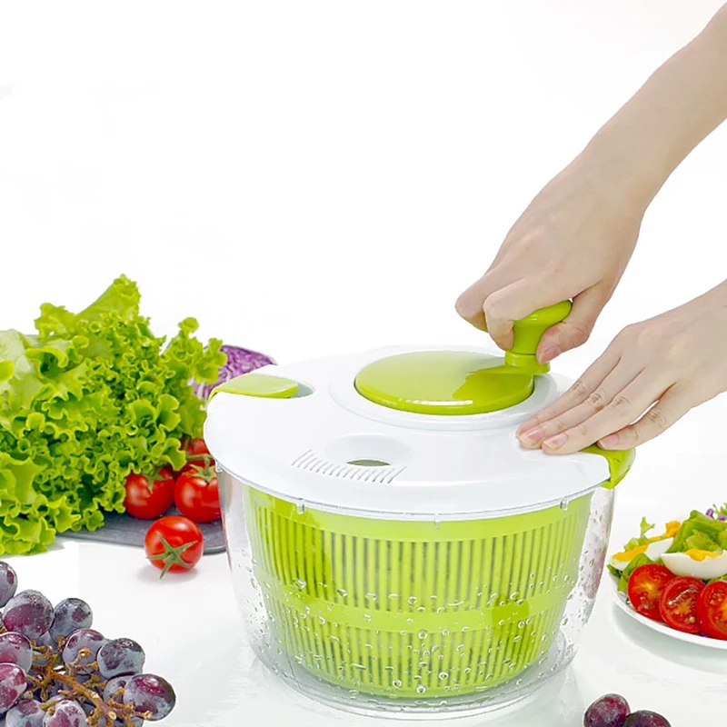 Manual Plastic Vegetable Dehydrator Plastic Big Salad Spinach Leaf Dryer Water Spinner Dryer Drainer Kitchen Salad Accessories
Manual Plastic Vegetable Dehydrator Plastic Big Salad Spinach Leaf Dryer Water Spinner Dryer Drainer Kitchen Salad Accessories