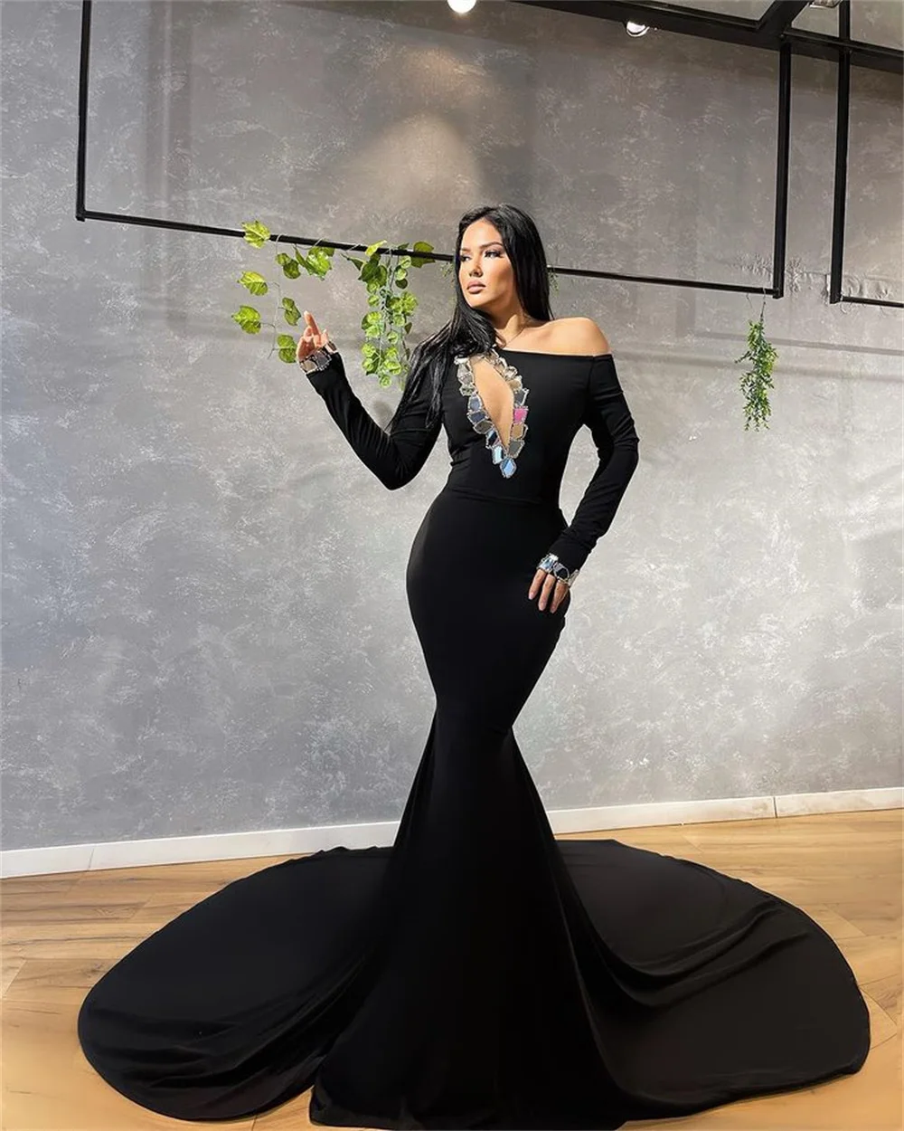 Женское вечернее платье-русалка, черное платье с большими блестками для выпускного вечера, официальное платье для вечевечерние 
Женское вечернее платье-русалка, черное платье с большими блестками для выпускного вечера, официальное платье для вечевечерние