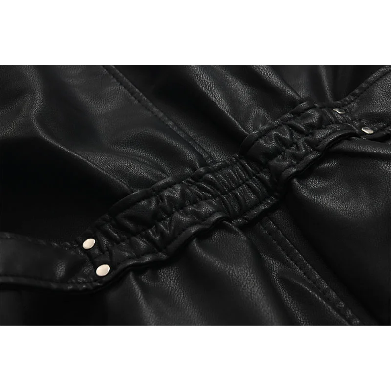 Purple Faux PU Leather Jacket Plus belt Women Casual Short Outwear Spring 2021 Loose Fashion Lapel Long Sleeve Moto Biker Jacket
Purple Faux PU Leather Jacket Plus belt Women Casual Short Outwear Spring 2021 Loose Fashion Lapel Long Sleeve Moto Biker Jacket