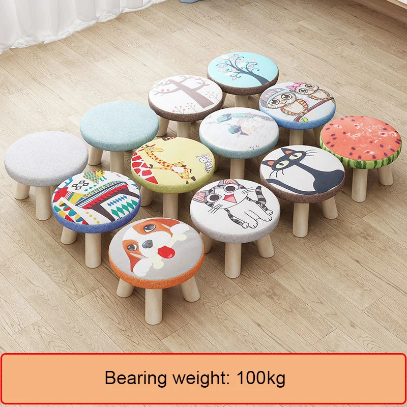 Children's solid wooden low stool fabric mushroom stool household living room bedroom stool
Children's solid wooden low stool fabric mushroom stool household living room bedroom stool