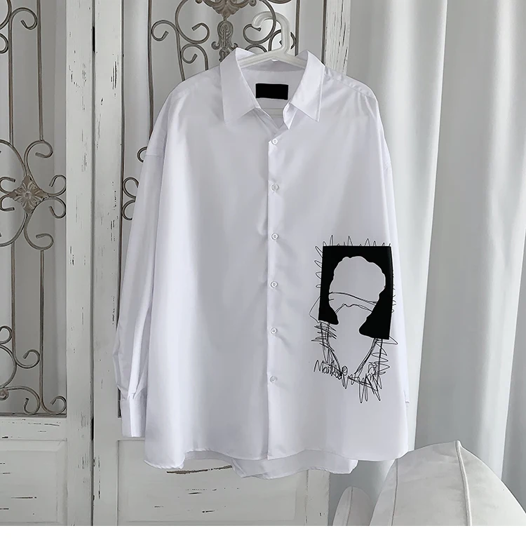 2021 Spring and Autumn Harajuku Mens Shirt Long Button Up White Sleeve Harajuku Fashion Anime Print Streetwear Mens Shirts
2021 Spring and Autumn Harajuku Mens Shirt Long Button Up White Sleeve Harajuku Fashion Anime Print Streetwear Mens Shirts