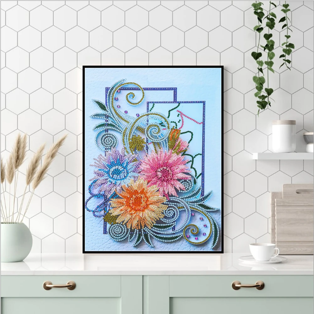5D DIY Diamond Painting Flowers Cross Stitch Kit Special Shaped Drill Diamond Embroidery Mosaic home decoration Handmade Gift
5D DIY Diamond Painting Flowers Cross Stitch Kit Special Shaped Drill Diamond Embroidery Mosaic home decoration Handmade Gift