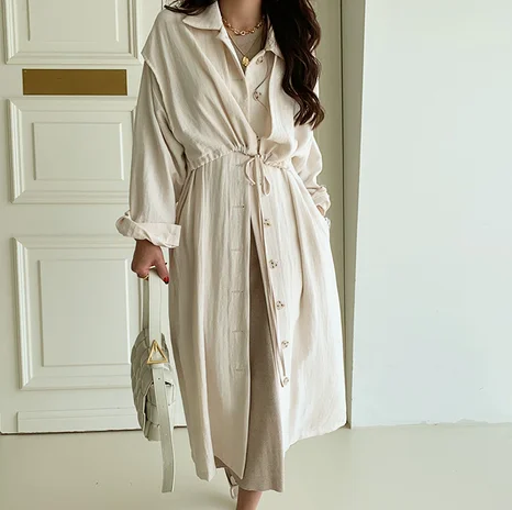 Корейско-Стиль однобортный однотонный Цвет Drawstring корсет пальто для женщин Весна хлопковая верхняя одежда
Корейско-Стиль однобортный однотонный Цвет Drawstring корсет пальто для женщин Весна хлопковая верхняя одежда