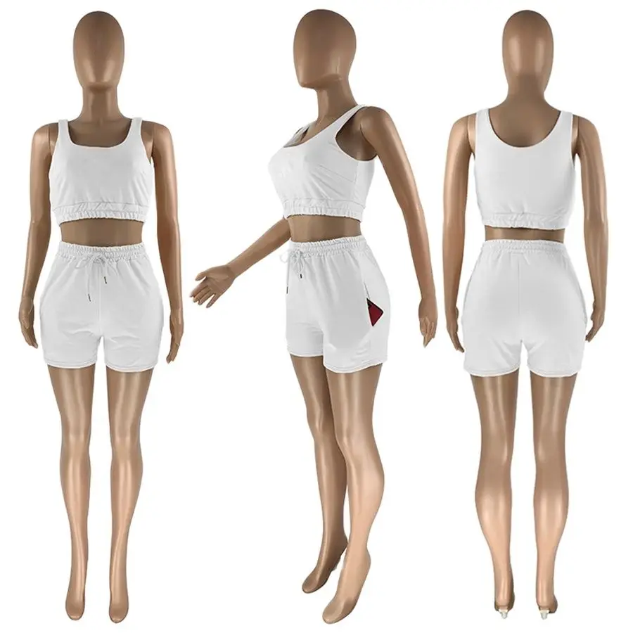 Custom Logo 2 Piece Short Set Women Summer Solid Color Outfits Sweat Shorts Joggers Women Short Sets Women Clothing 2021
Custom Logo 2 Piece Short Set Women Summer Solid Color Outfits Sweat Shorts Joggers Women Short Sets Women Clothing 2021
