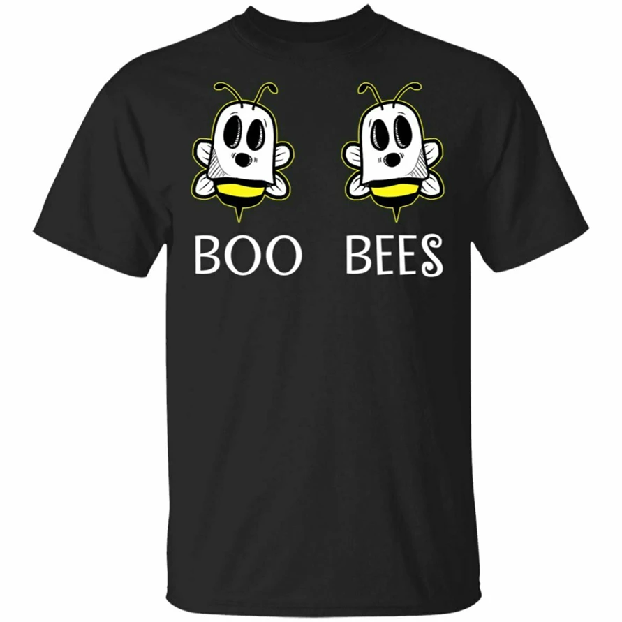 Boo Bees пары Хэллоуин Костюм смешной черный темно синяя футболка Funny Забавный