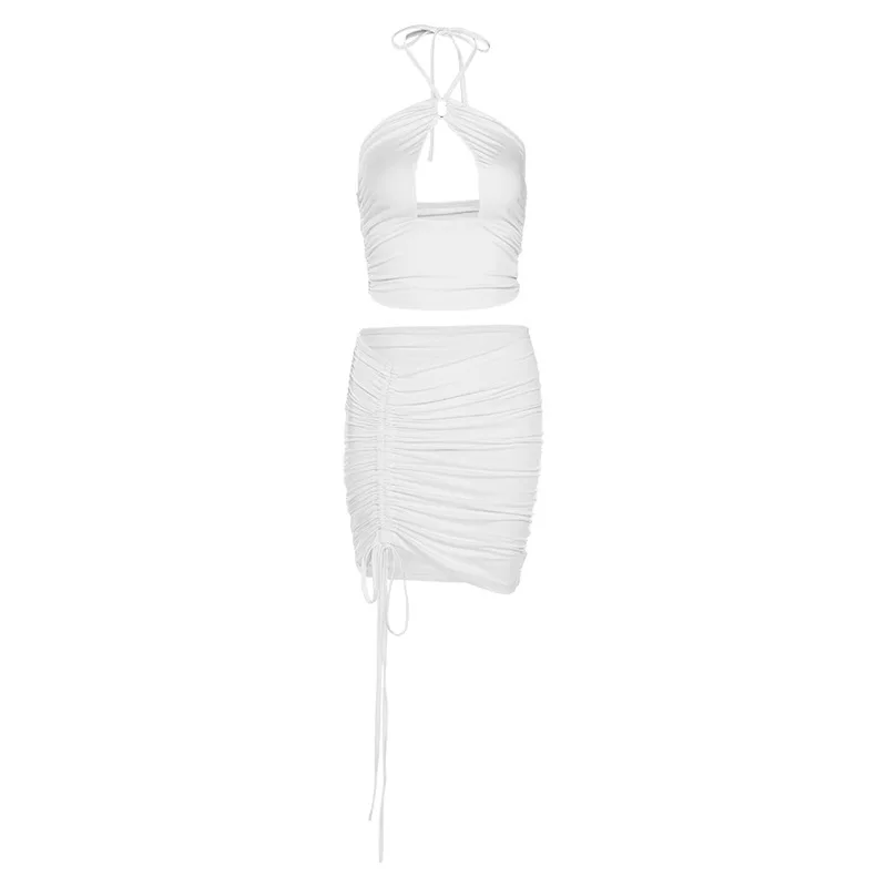 2021 summer new women's sexy hollow halter vest fashion bag hip short skirt suit women
2021 summer new women's sexy hollow halter vest fashion bag hip short skirt suit women