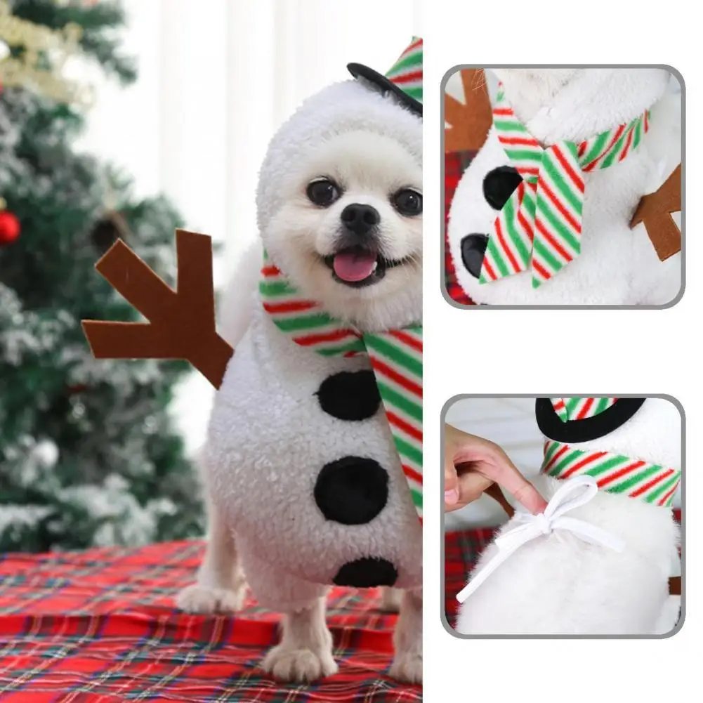Funny Creative Snowman Pet Costume Outfit Skin-friendly Pet Cosplay Clothes Realistic Pet Supplies
Funny Creative Snowman Pet Costume Outfit Skin-friendly Pet Cosplay Clothes Realistic Pet Supplies