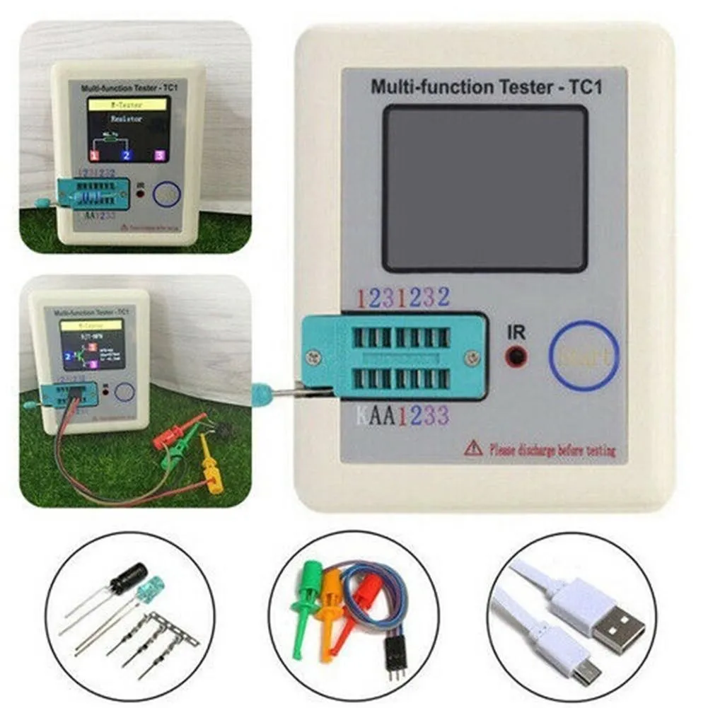 LCR-TC1/LCR-T7 Transistor Tester Multifunctional Backlight Battery Capacitance Meter
LCR-TC1/LCR-T7 Transistor Tester Multifunctional Backlight Battery Capacitance Meter