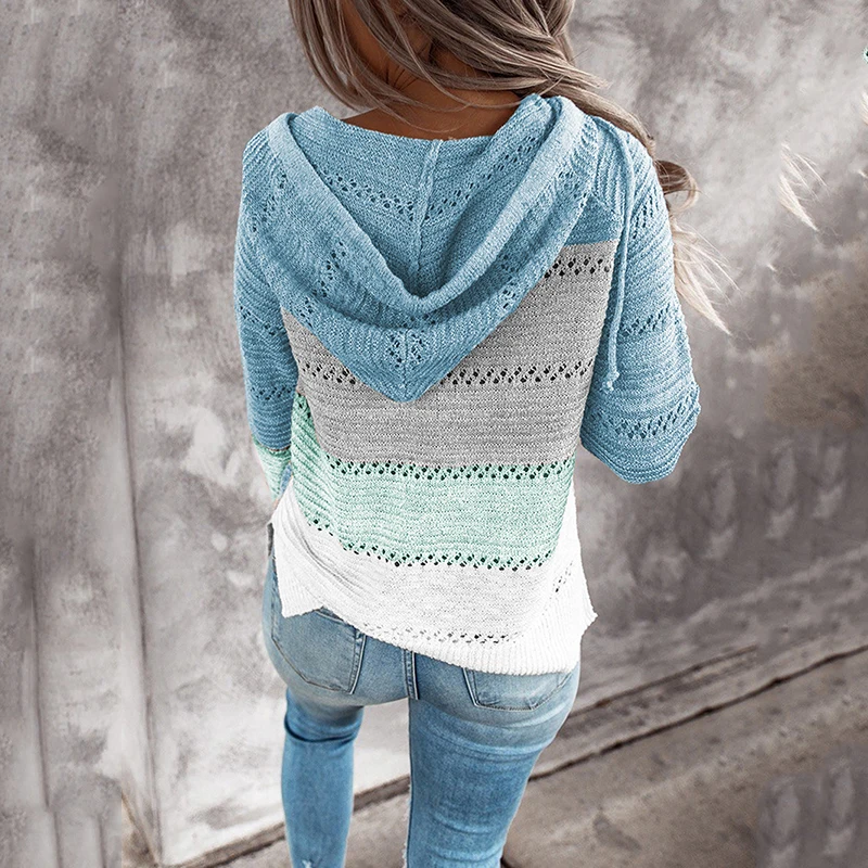 2020 Autumn Spring Women's Sweaters Patchwork Hooded Pullovers Female Vintage V Neck Knitted Casual Jumpers Plus Size Ladies Top
2020 Autumn Spring Women's Sweaters Patchwork Hooded Pullovers Female Vintage V Neck Knitted Casual Jumpers Plus Size Ladies Top