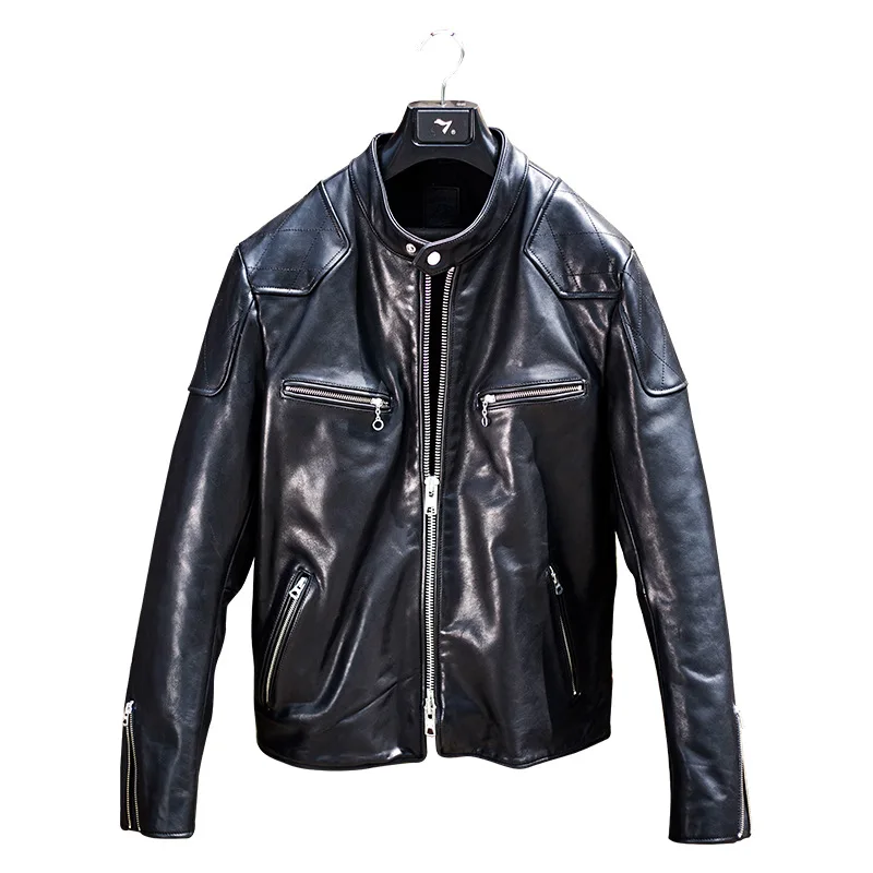 Italian vegetable tanned horse leather stand collar motorcycle leather jacket men's leather jacket punk style
Italian vegetable tanned horse leather stand collar motorcycle leather jacket men's leather jacket punk style
