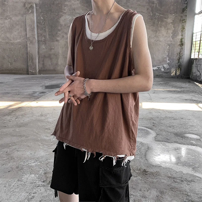 Cool Fashion Summer Sleeveless Grunge Clothes 2022 Summer Men T Shirt Hip Hop Teenagers Tank Top Solid Loose Black Streetwear
Cool Fashion Summer Sleeveless Grunge Clothes 2022 Summer Men T Shirt Hip Hop Teenagers Tank Top Solid Loose Black Streetwear