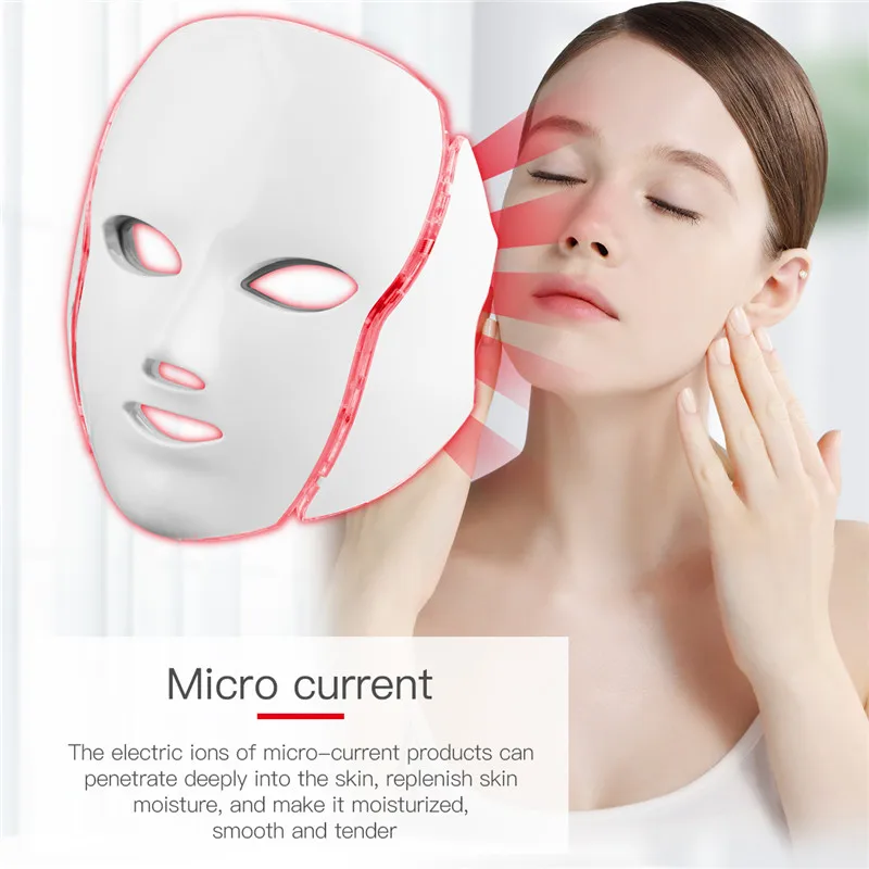 7 Colors Electric Micro Current LED Light Flashing Facial Neck Mask Photon Therapy Skin Care Wrinkle Acne Removal Face Beauty
7 Colors Electric Micro Current LED Light Flashing Facial Neck Mask Photon Therapy Skin Care Wrinkle Acne Removal Face Beauty