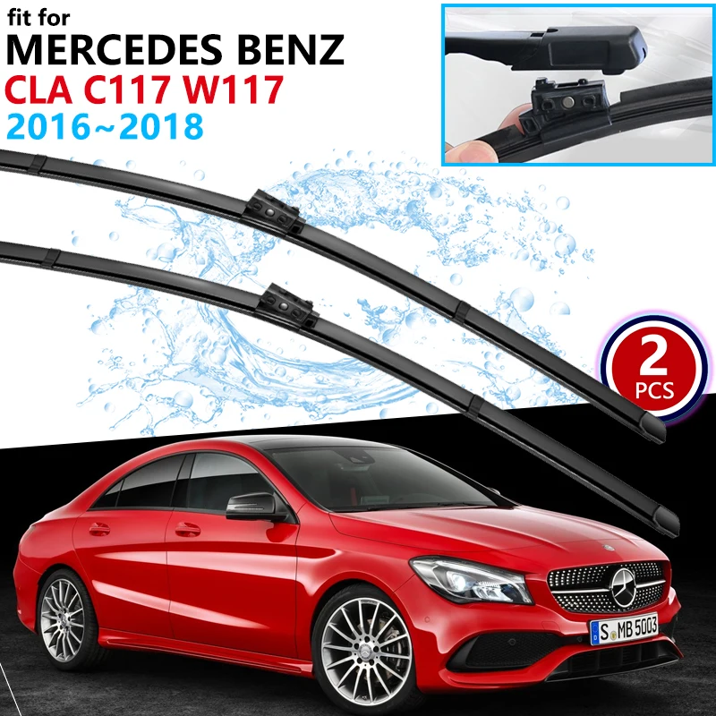 Щетки стеклоочистителя для Mercedes Benz CLA C117 W117 2016 ~ 2018 2017 CLA180 CLA200 CLA220 CLA250 CLA45 AMG, лобовое стекло, автомобильные аксессуары
Щетки стеклоочистителя для Mercedes Benz CLA C117 W117 2016 ~ 2018 2017 CLA180 CLA200 CLA220 CLA250 CLA45 AMG, лобовое стекло, автомобильные аксессуары