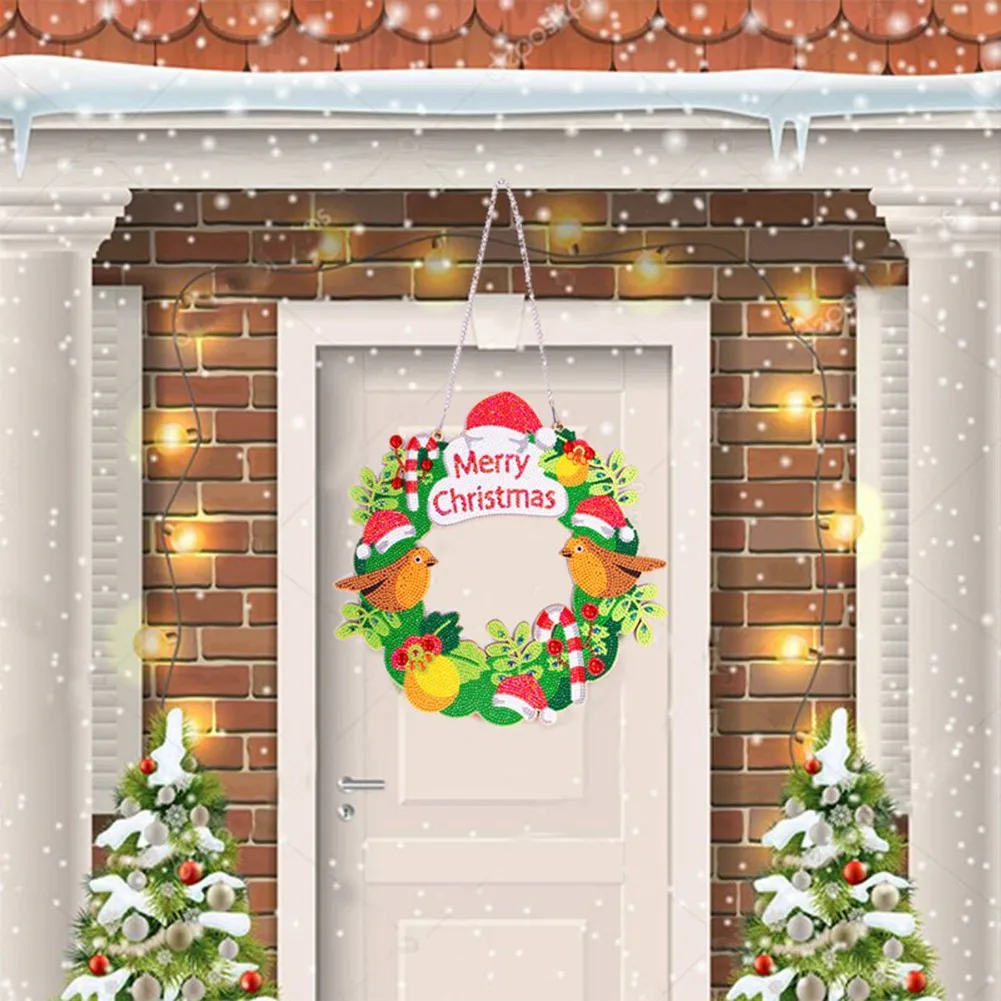 5D DIY Diamond Painting Xmas Wreat Crystal Wreath Door Window Pendant Christmas Decoration Shiny Door Pendant Christmas Decora
5D DIY Diamond Painting Xmas Wreat Crystal Wreath Door Window Pendant Christmas Decoration Shiny Door Pendant Christmas Decora