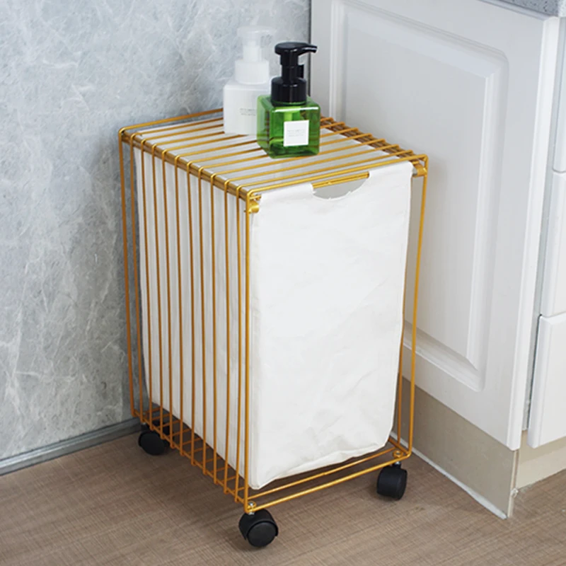 Nordic Wrought Iron Dirty Clothes Storage Basket Hamper with Wheels Laundry Storage Storage Baskets with Linen Bag 3 Colors
Nordic Wrought Iron Dirty Clothes Storage Basket Hamper with Wheels Laundry Storage Storage Baskets with Linen Bag 3 Colors