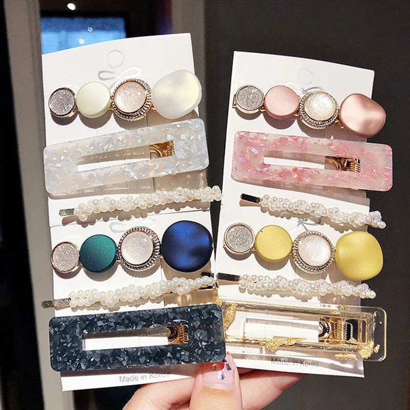 3pcs for Women Sweet Hairpin Geometric Crystal Korean Hair Barrettes Girl Hairgrip Hair Accessories Set Fashion Pearl Hair Clip
3pcs for Women Sweet Hairpin Geometric Crystal Korean Hair Barrettes Girl Hairgrip Hair Accessories Set Fashion Pearl Hair Clip