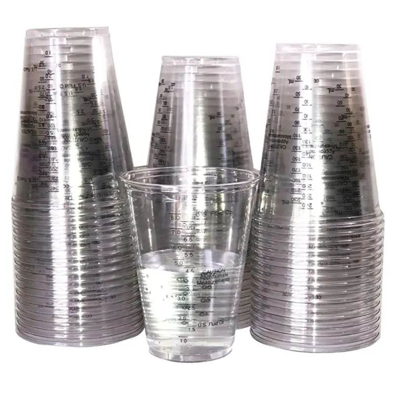 Одноразовые мерные стаканчики для смолы прозрачный пластиковый мерный