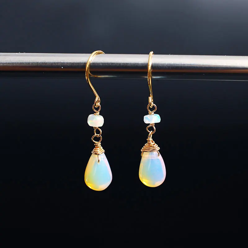 DAIMI 18K Gold Genuine Gemstones Opal Earrings Female Simple Valentine's Day Gift For Girlfriend Earrings Long Earrings
DAIMI 18K Gold Genuine Gemstones Opal Earrings Female Simple Valentine's Day Gift For Girlfriend Earrings Long Earrings