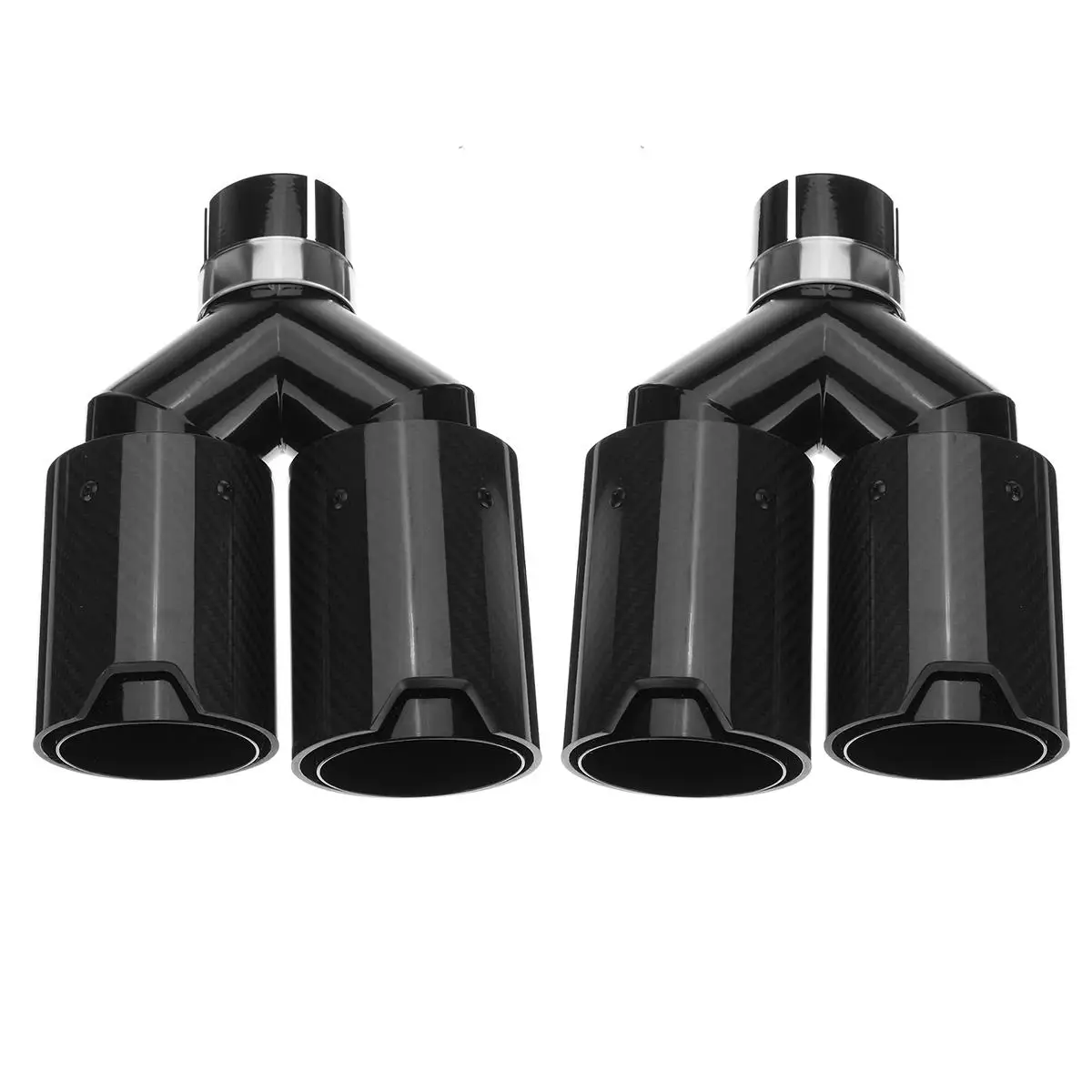 Universal 2pcs Carbon Fiber Muffler Tip Double Outlet Exhaust Pipe Muffler Nozzle Stainless Steel 63mm-89mm/66mm-89mm
Universal 2pcs Carbon Fiber Muffler Tip Double Outlet Exhaust Pipe Muffler Nozzle Stainless Steel 63mm-89mm/66mm-89mm