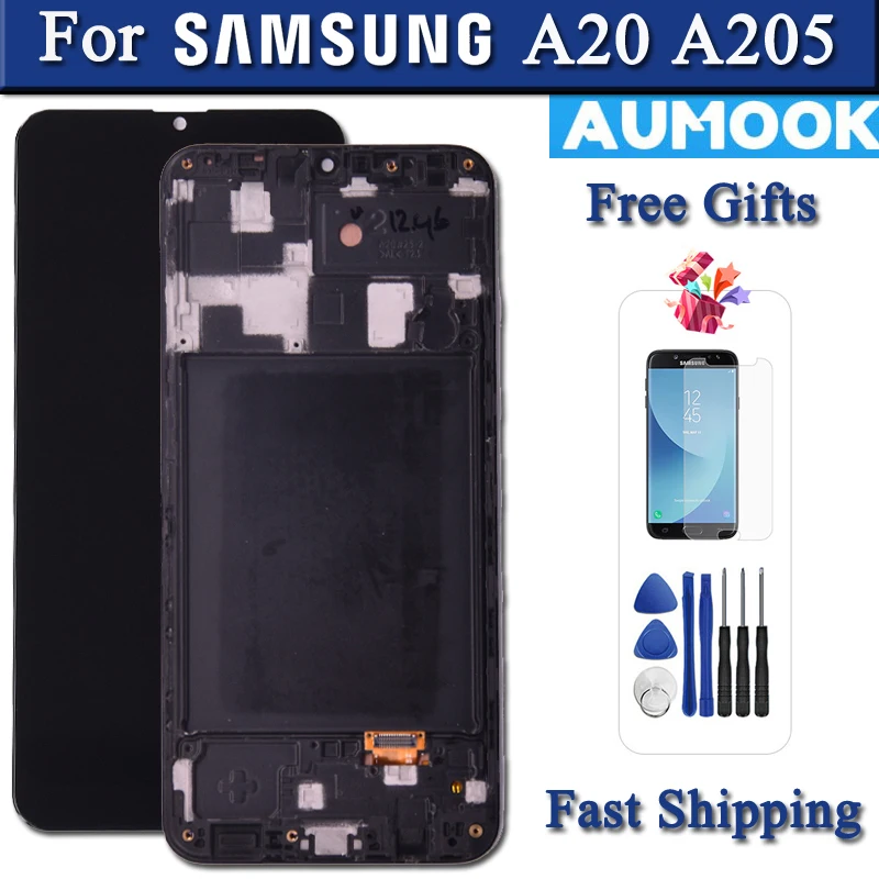 AUMOOK for Samsung Galaxy A20 A205 LCD Touch Screen Digitizer Display Replacement with Frame Touch Screen Digitizer Assembly
AUMOOK for Samsung Galaxy A20 A205 LCD Touch Screen Digitizer Display Replacement with Frame Touch Screen Digitizer Assembly