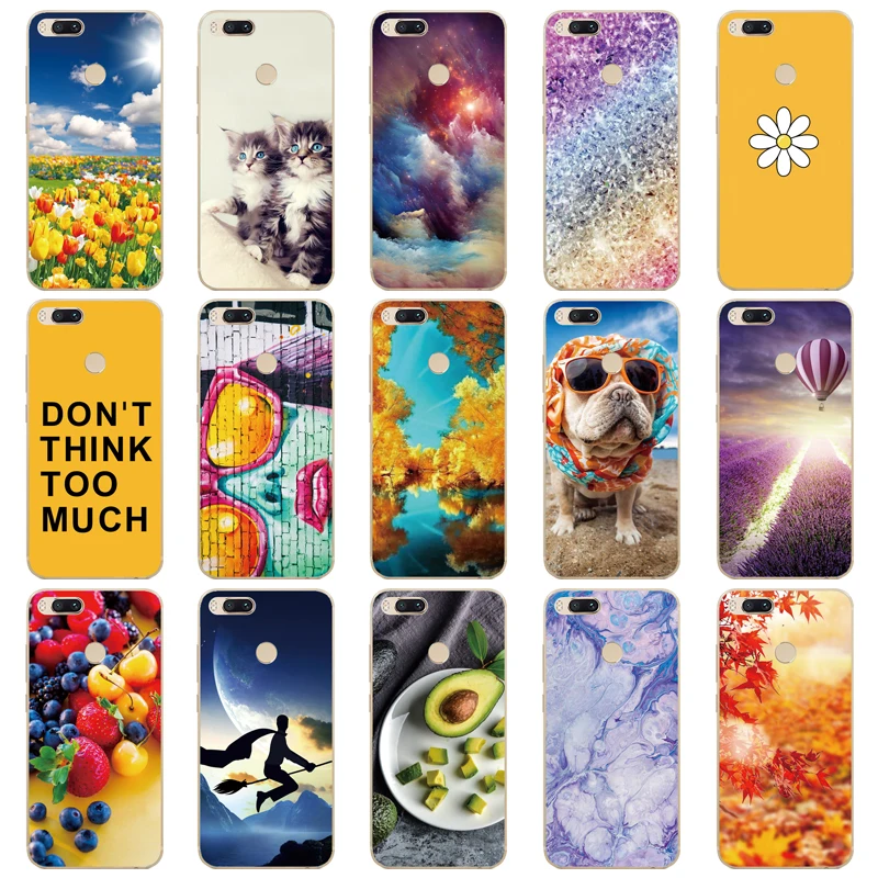 Чехол для Xiaomi Mi 5X A1 мягкий силиконовый чехол из ТПУ крутая задняя крышка телефона