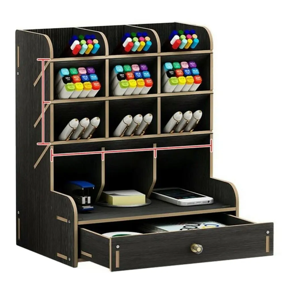 Wooden Desk Organizer Multi-Functional DIY Pen Holder Box Desktop Stationary Home Office Supply Desktop Storage Rack
Wooden Desk Organizer Multi-Functional DIY Pen Holder Box Desktop Stationary Home Office Supply Desktop Storage Rack