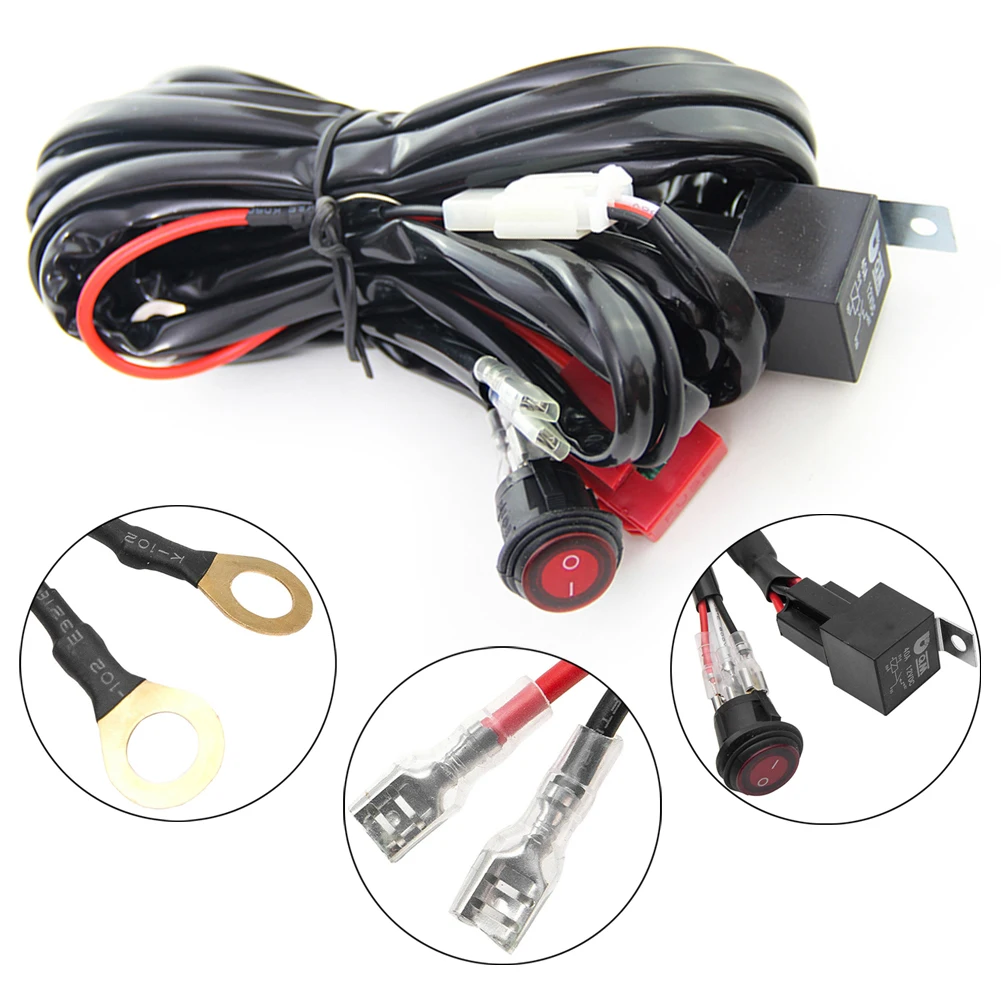 12V 40A LED Light Bar Relay Wiring Harness Work Fog Light Kit Universal ON/OFF Switch Led Spotlight Power Relays Blade Fuse Part
12V 40A LED Light Bar Relay Wiring Harness Work Fog Light Kit Universal ON/OFF Switch Led Spotlight Power Relays Blade Fuse Part