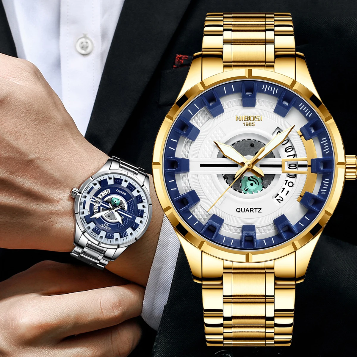 NIBOSI Fashion Mens Watch Special Offer For Fans 30m Waterproof Sport Casual Golden Quartz Watches Male Clock Relogio Masculino 
NIBOSI Fashion Mens Watch Special Offer For Fans 30m Waterproof Sport Casual Golden Quartz Watches Male Clock Relogio Masculino