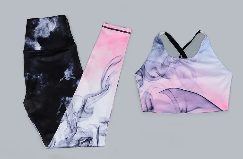 Active Women Yoga Set Smoke Print Fitness Backless Bra High Waist Sports Leggings Suit Outfits Gymwear Workout Clothes Female
Active Women Yoga Set Smoke Print Fitness Backless Bra High Waist Sports Leggings Suit Outfits Gymwear Workout Clothes Female