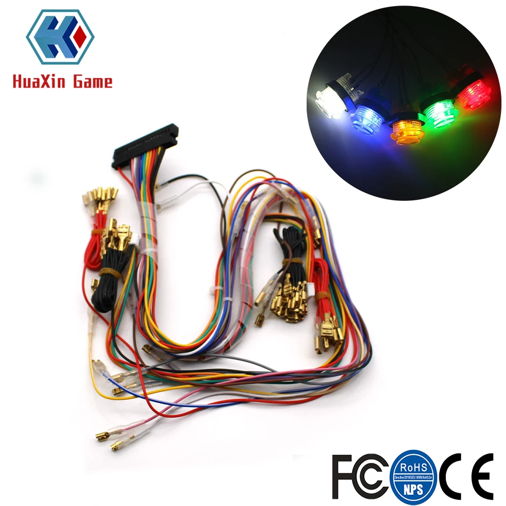 

Arcade 40 Pin Interface Cabinet Wire Harness PCB Cable For Sanwa joystick and LED push buttons family Pandora box Game Consoles