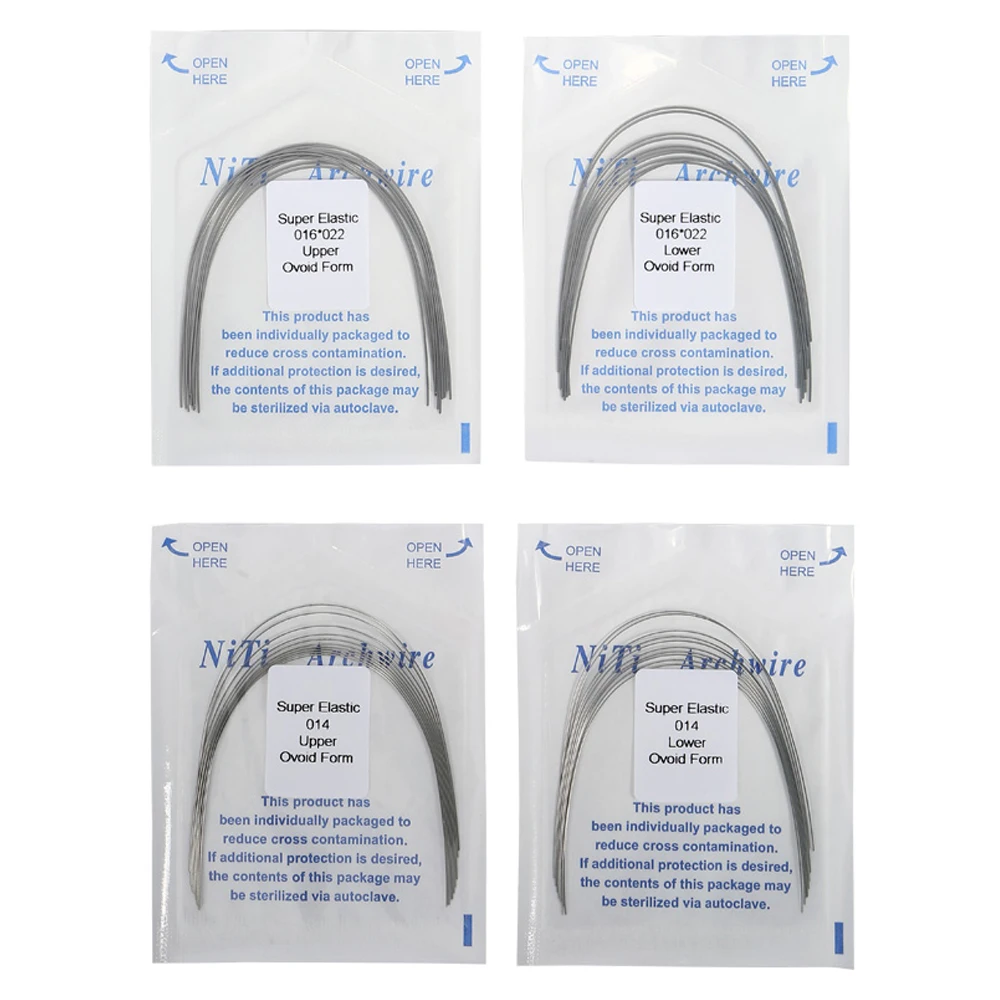 High Quality Dental Arch Wires Orthodontic Super Elastic Rectangular Niti Archwire Ovoid Form Lower Upper 16x25 Orthodontist Use
High Quality Dental Arch Wires Orthodontic Super Elastic Rectangular Niti Archwire Ovoid Form Lower Upper 16x25 Orthodontist Use