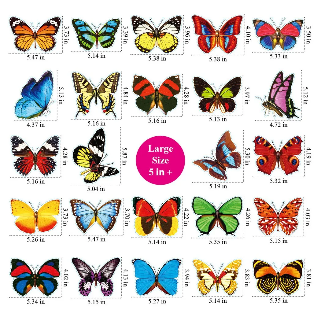 24× Colourful Butterfly Butterflies Static Cling Glass Stickers Glass Door Window Sticker Refrigerator Adjustment Sticker
24× Colourful Butterfly Butterflies Static Cling Glass Stickers Glass Door Window Sticker Refrigerator Adjustment Sticker