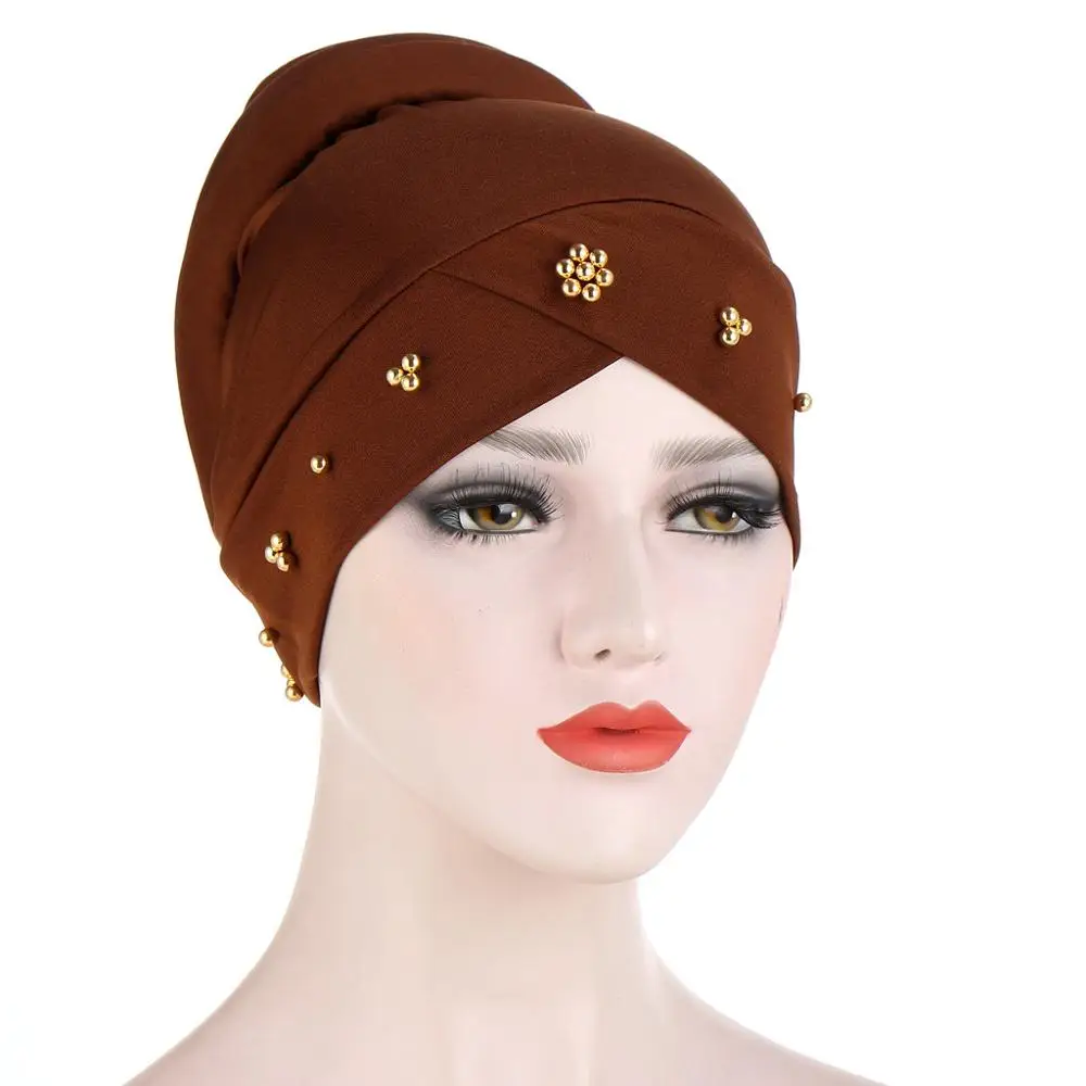 Muslim Turban For Women Solid Color Turbante Mujer Chemo Hat Islamic Headscarf Hijab Femme Musulman Turbans Beading Bonnet Caps
Muslim Turban For Women Solid Color Turbante Mujer Chemo Hat Islamic Headscarf Hijab Femme Musulman Turbans Beading Bonnet Caps