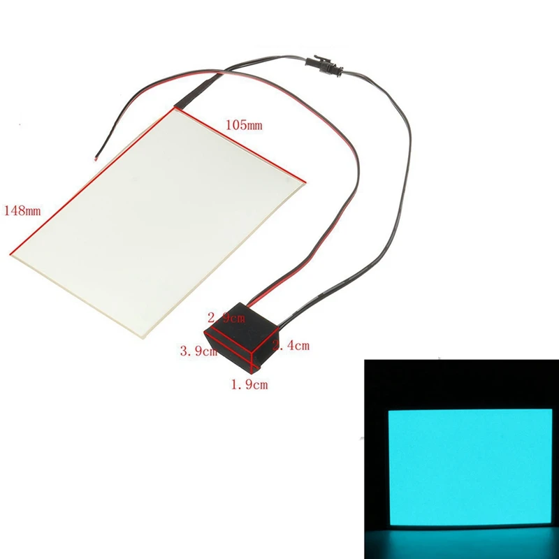 105 мм x 148 EL Панель электролюминесцентный лист неоновые + привода 12V прозрачный