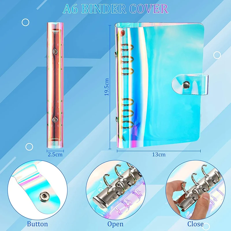 A6 PVC Notebook Binder Cover A6 Size 6 Holes Binder Folders Budget Planner Organizer, Expense Budget Sheets
A6 PVC Notebook Binder Cover A6 Size 6 Holes Binder Folders Budget Planner Organizer, Expense Budget Sheets