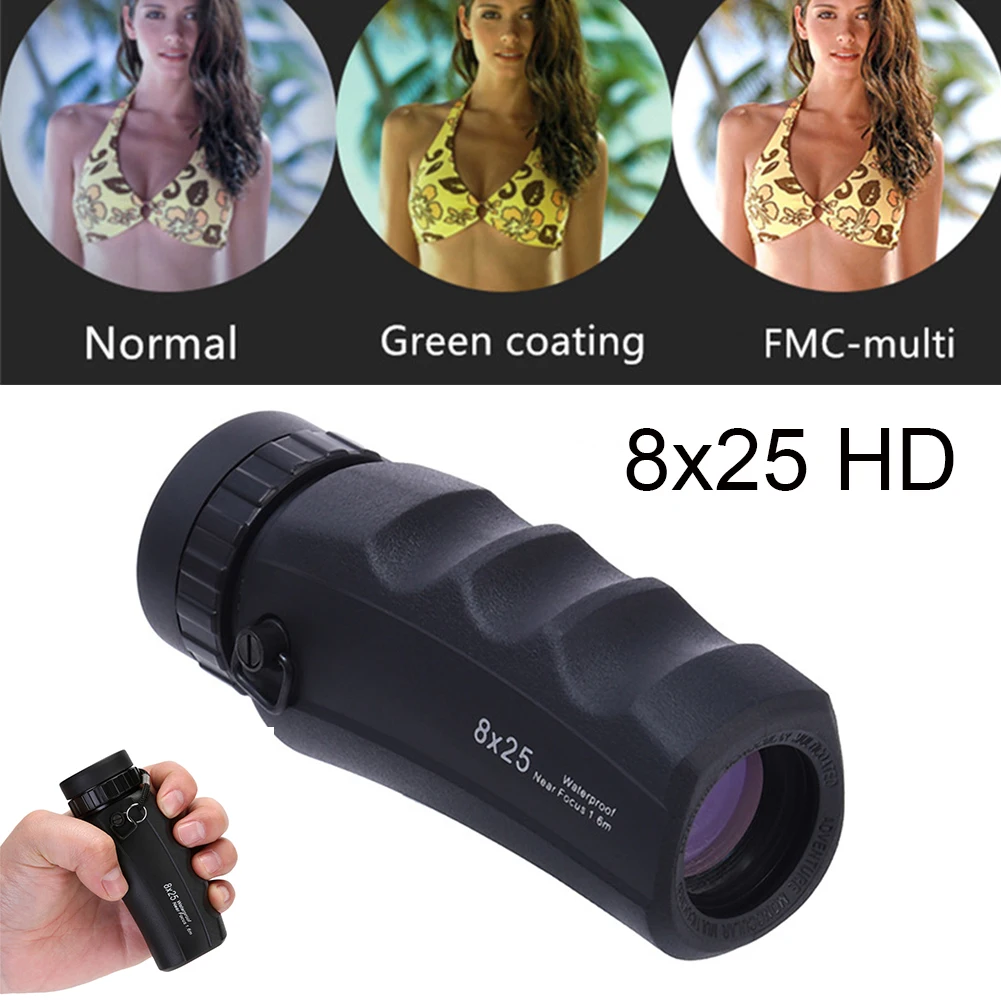 HD Monocular Telescope 8x25 Eyepiece Focus Optical Bak4 Prism Binoculo Tourism High Clarity For Camping
HD Monocular Telescope 8x25 Eyepiece Focus Optical Bak4 Prism Binoculo Tourism High Clarity For Camping