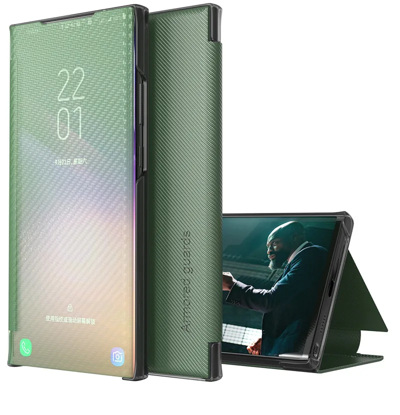 For Samsung Galaxy S20 Ultra Case Smart Mirror Carbon Fiber Texture Cases for Galaxy S21 Plus S21 FE Flip Cover Leather Coque
For Samsung Galaxy S20 Ultra Case Smart Mirror Carbon Fiber Texture Cases for Galaxy S21 Plus S21 FE Flip Cover Leather Coque