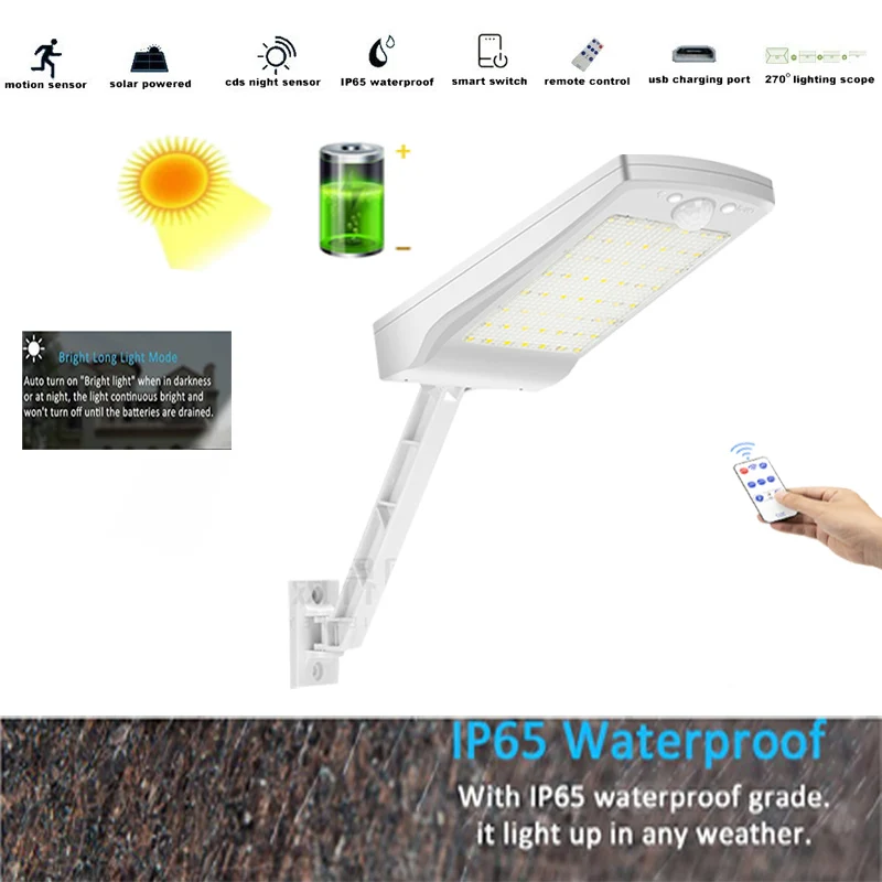 LED Solar Light Outdoor Solar Lamp Powered Sunlight Waterproof PIR Motion Sensor Street Light for Garden Decoration
LED Solar Light Outdoor Solar Lamp Powered Sunlight Waterproof PIR Motion Sensor Street Light for Garden Decoration