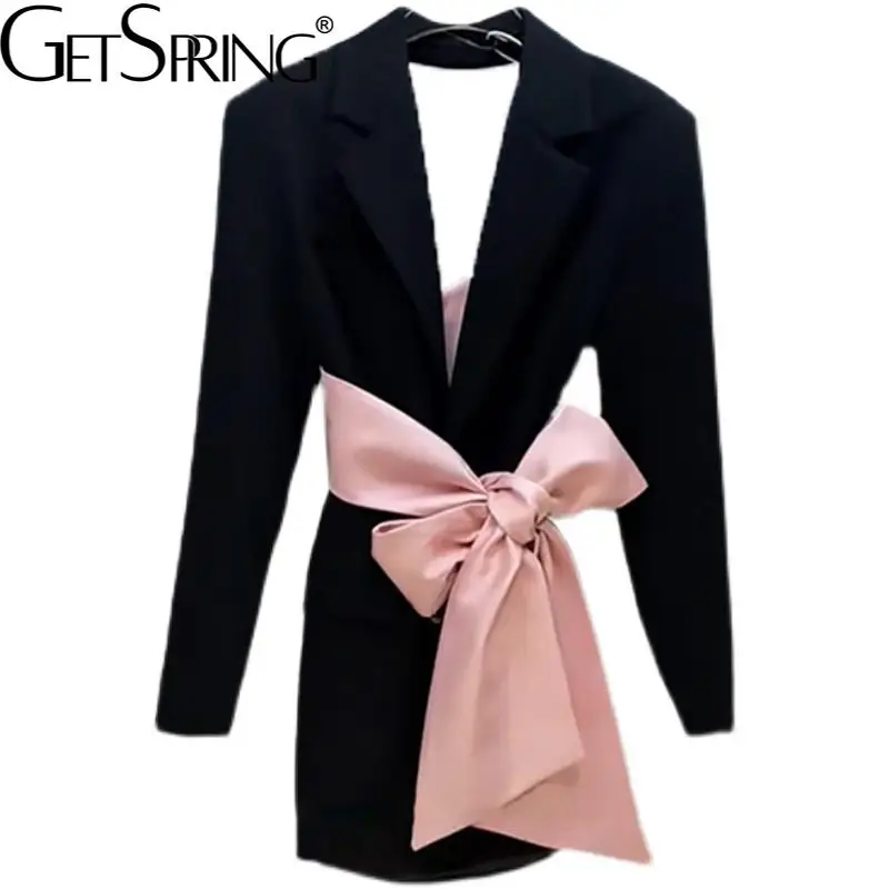 Getspring Женский блейзер с бантом, подходящие цвета, блейзеры и куртки с вырезами, подходящие ко всему черные Костюмные пальто для женщин, новин...
Getspring Женский блейзер с бантом, подходящие цвета, блейзеры и куртки с вырезами, подходящие ко всему черные Костюмные пальто для женщин, новин...