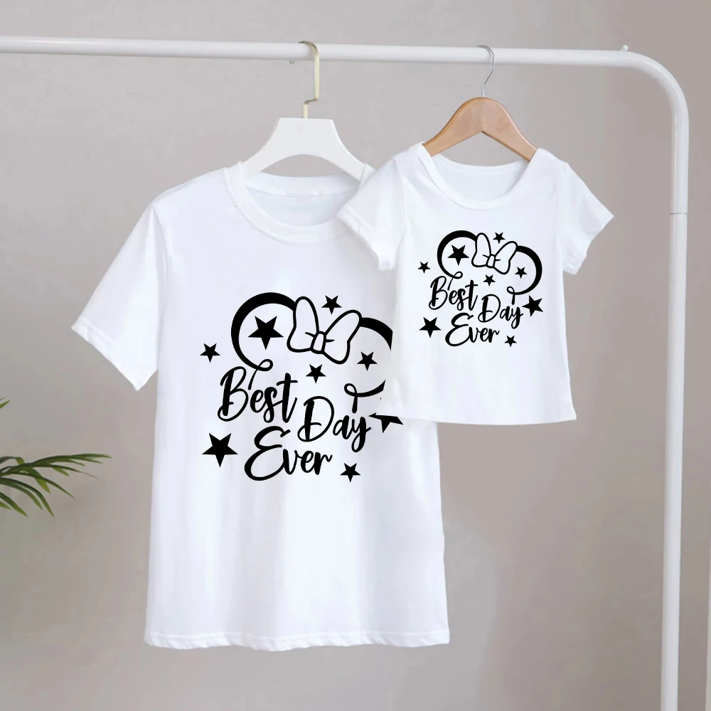 Disney Mickey Mouse Tee shirt Beautiful Best Day Ever Letter Family Look Clothes Trendy Crewneck Top Aesthetic Casual T-shirt
Disney Mickey Mouse Tee shirt Beautiful Best Day Ever Letter Family Look Clothes Trendy Crewneck Top Aesthetic Casual T-shirt